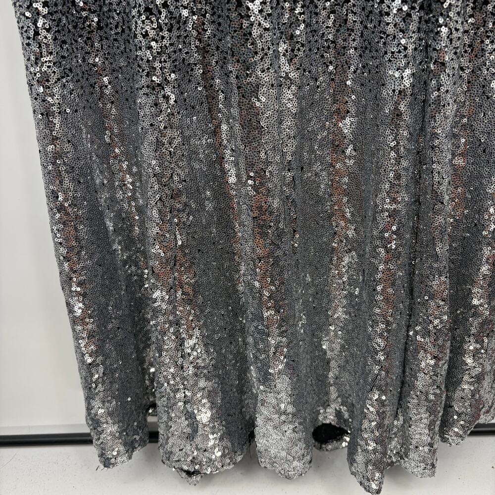 TORRID Black Ombre Sequin Black Silver Off Shoulder Full Length Gown Size 14 NEW - Picture 4 of 8